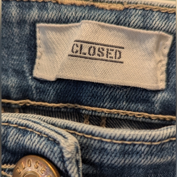 CLOSED Women's Pedal Position Frayed Ankle Denim Blue Jeans Size Italy 48 US 32 - Picture 5 of 15